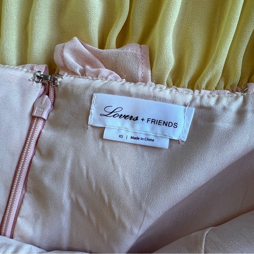 LOVERS + FRIENDS pastel pink Acer tiered ruffle midi dress - Picture 8 of 10